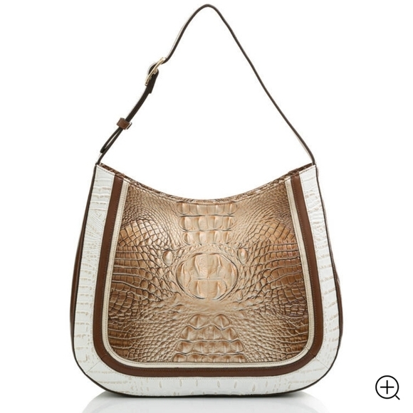 🔹️ BRAHMIN 🔹️Johanna Cappuccino Shoreham hobo shoulder bag **SOLD OUT** ✨️🤎 - Picture 4 of 11